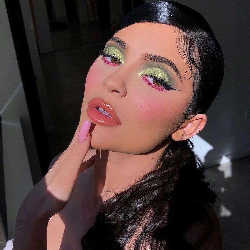 As melhores sombras verdes para as pálpebras da melancia Kylie Jenner