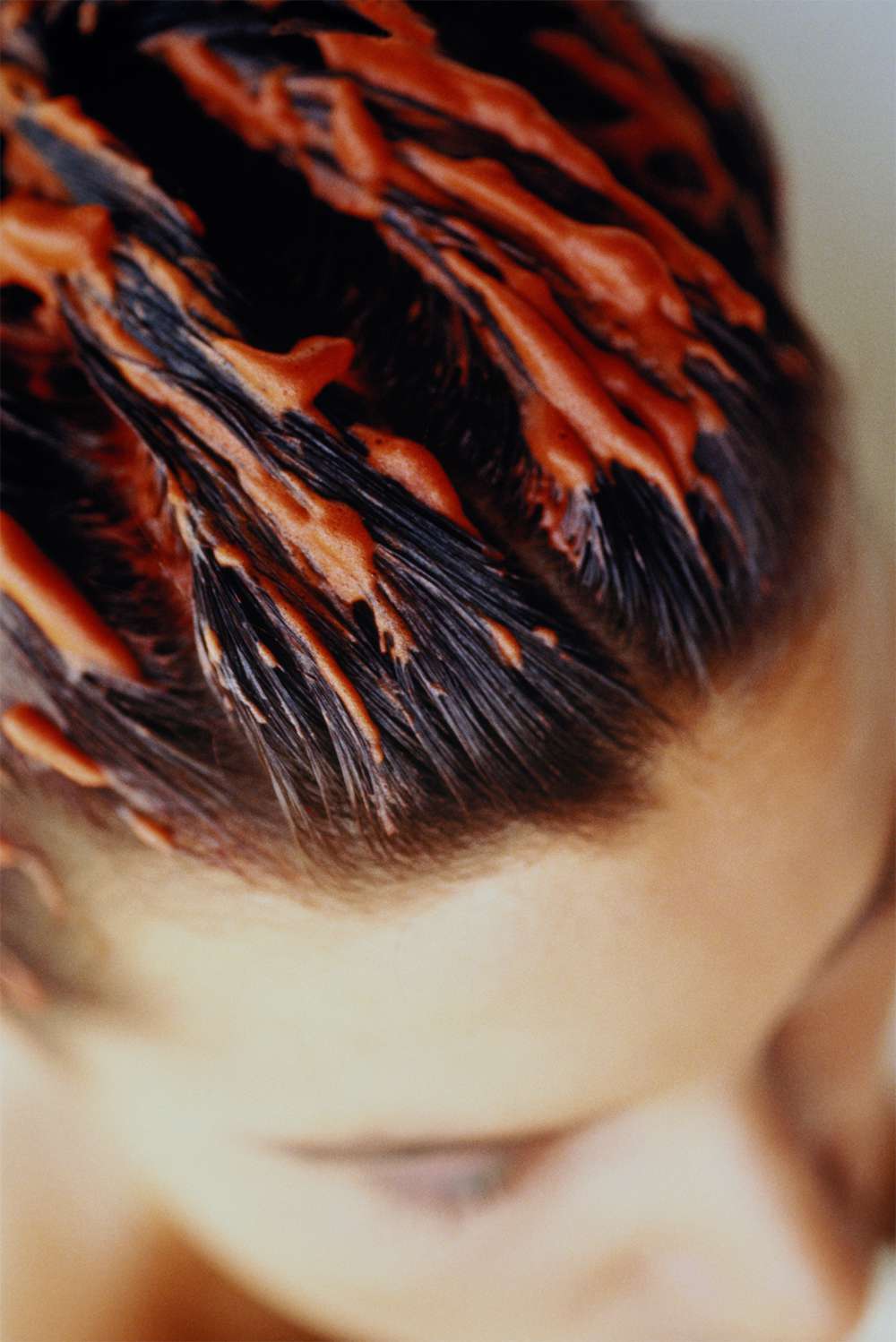 tintura vermelha para coloração temporária de cabelo