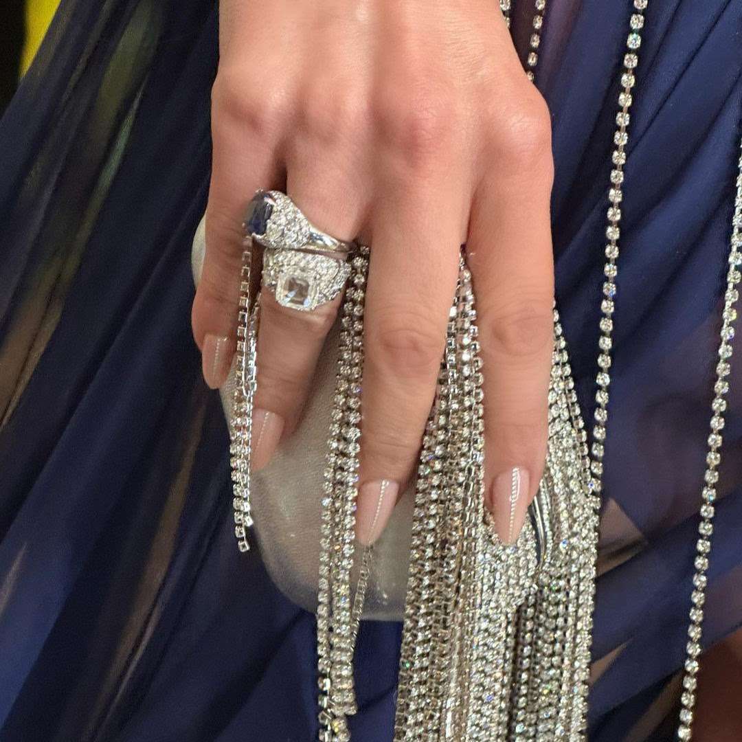 Jennifer Lopez Diamond Nails