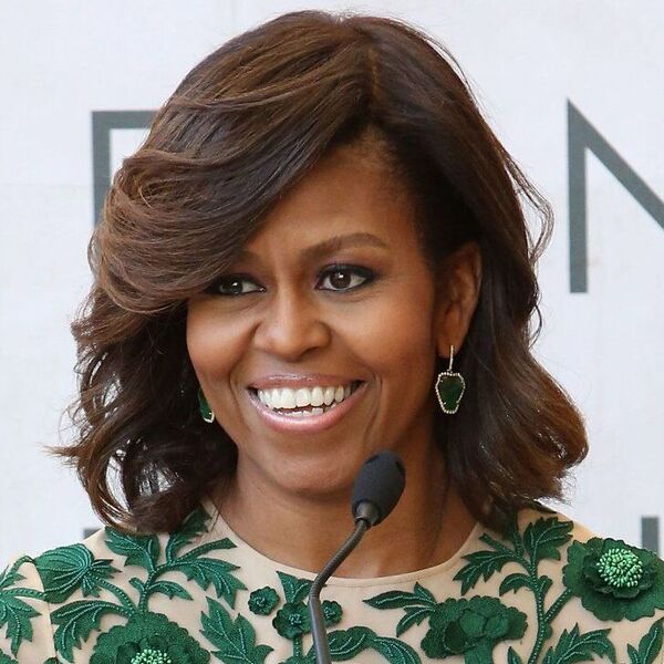 Michelle Obama - em um vestido verde