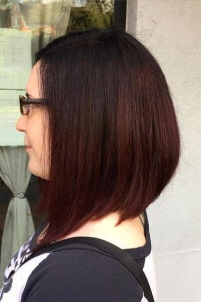 Sombre marrom vermelho e marrom escuro para cabelos curtos