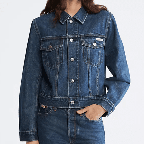 Jaqueta Classic Classic de Calvin Klein de jeans de lavagem média