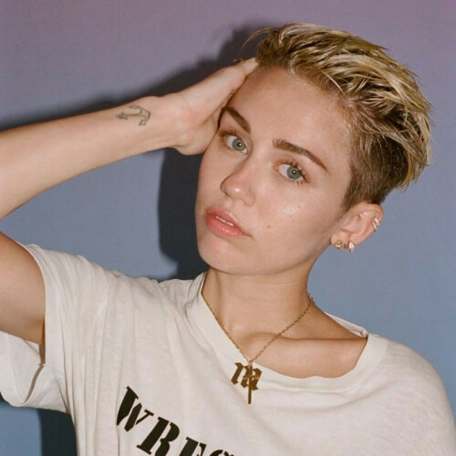Cortes de cabelo texturizado Miley Cyrus