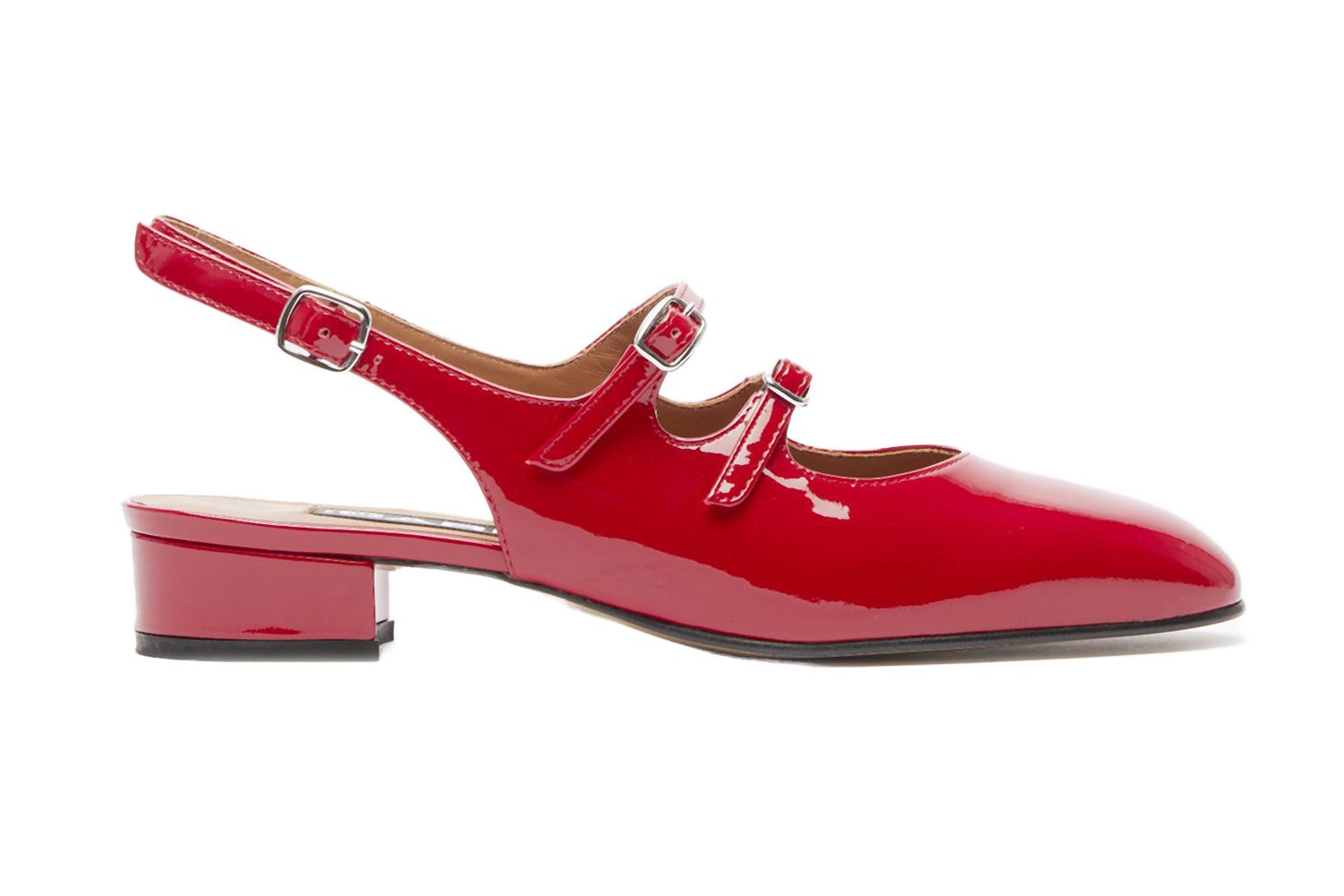 Carel Peche Red Patent Leather Mary Janes