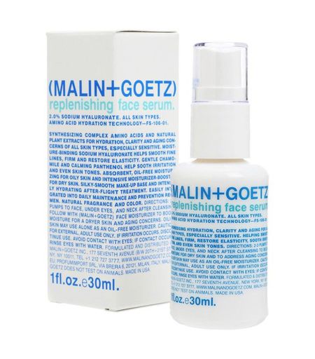 Malin + Goetz reabastecendo soro