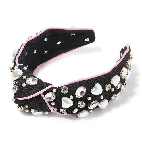 Jet Pearl Heart Crystal Notted Head Band (US $ 205)