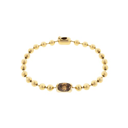Luis Morais Golden Bracelet-shar com diamante