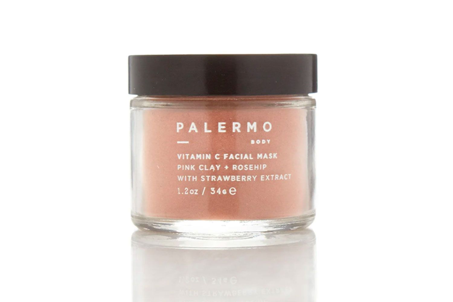 Palermo toda a máscara facial de vitamina C natural de argila rosa + Roseiph