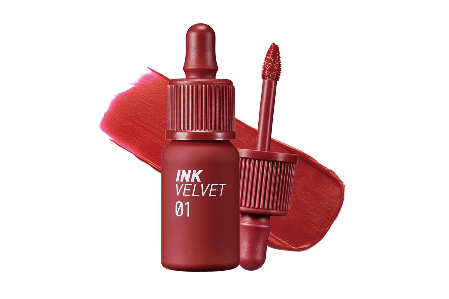 Tinta periper The Velvet Lip Tint |A cor altamente pigmentada, por muito tempo, sem peso, não é testada em animais, sem glúten, sem parabenos |#001 Bom tijolo, 0, 14 fl oz