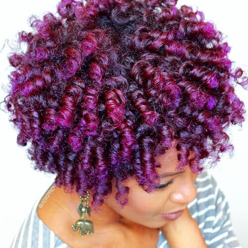 Curls planos violeta