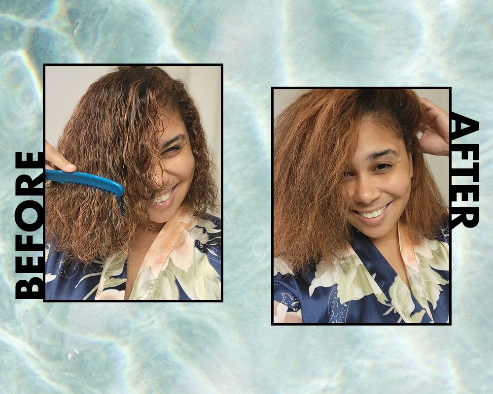 Os resultados do secador de cabelo de revair antes e depois do autor de Byrdie Desire Johnson