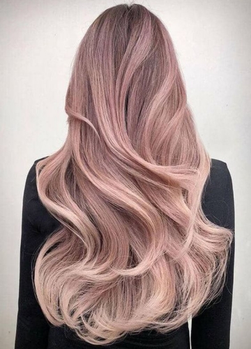 cabelo rosa dourado