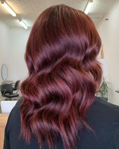 cores de cabelo vermelho shiraz de inverno